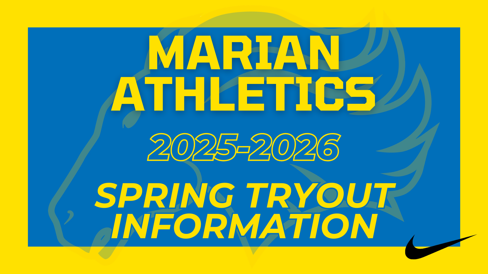 Marian Athletics Announces Spring Tryout Information!