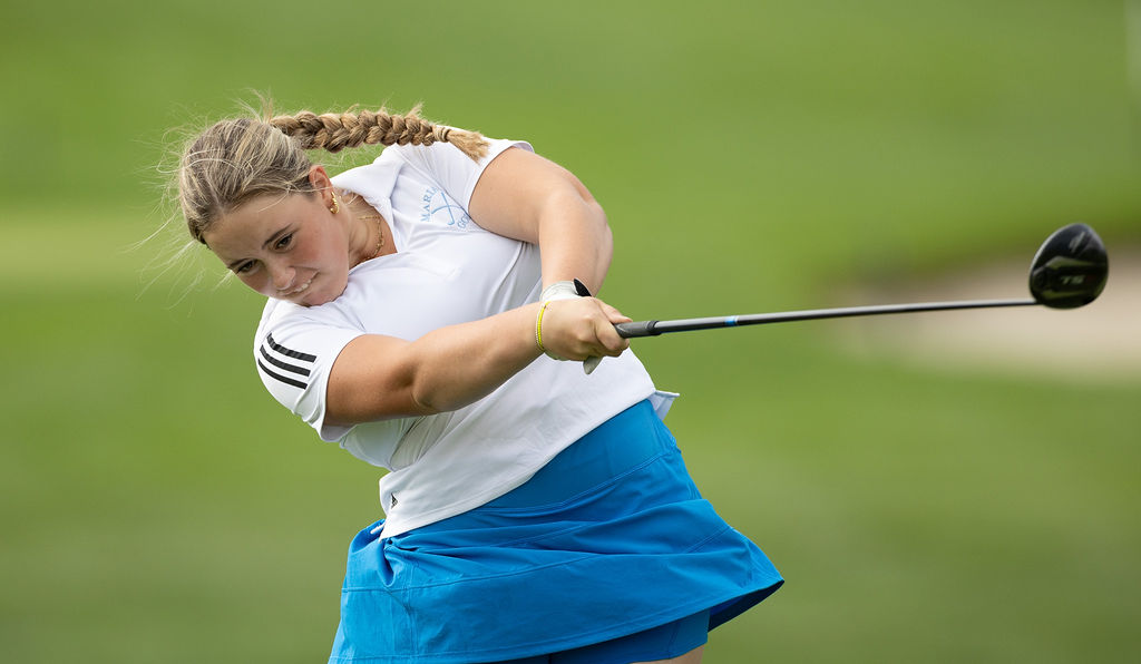 Sophomore Pippa Dawson led Marian with rounds of 94 and 90 (184) and finished 29th overall.