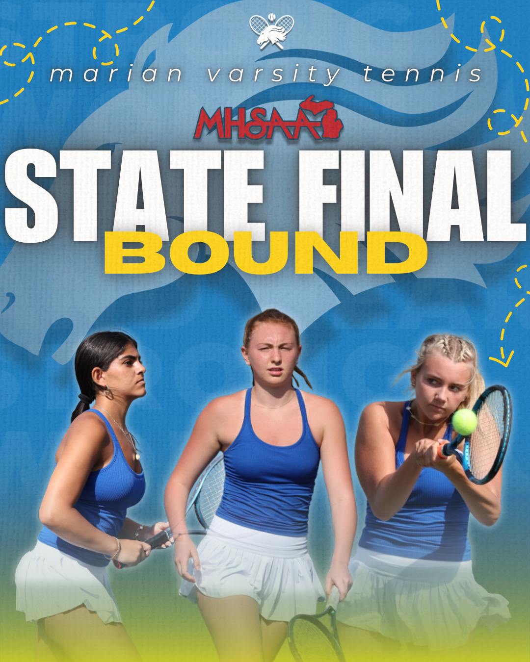 No. 4 Marian Tennis Advances to MHSAA Division 3 State Finals